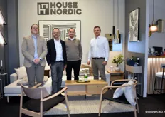 The team from the Danish company House Nordic presented a large part of 170 new products, with Rasmus Andersen, CEO Henrik Jørgensen, Mikkel Sigvardt, and Thomas Chemnitz from left to right.