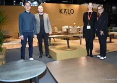 Guido Lintsen with his colleagues Tim, Jasmin, and Anna from KALO Living, specialising in functional side tables. The company primarily focuses on the German market.