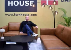 Owner of Furnhouse Philip Rafn shows new Scandinavian sofa’s and new tables.