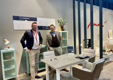 At the left Cyrille Bonaventure from Finori with Philippe (agency). The German company supply 63 countries around the globe with their furniture. The fleet of 60 trucks ensures reliable and punctual delivery in Germany and Europe.