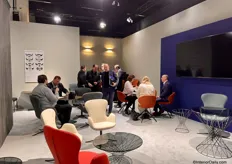 A glimpse at the booth of Ronald Schmitt, a company globally renowned for its high-end furniture design, with products sold in over 50 countries.