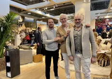 Owner Henk Teunissen (middle) with his son Sjors (left) and on the right Creative Director Nico Tijsen from Rivièra Maison (The Netherlands).