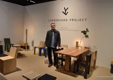 Lars Hofjö from the Lumberyard Project. He started the project during Covid in the workshop at his summerhouse. Everything is made by hand and materials are sourced locally. The wood even comes from his neighbour's sawmill! 