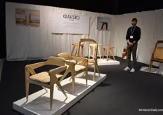 David Sjöberg is designer and owner of Davsjo. The brand new company celebrated its 3 month anniversary. He showed a collection of foldable and non-foldable dining chairs.