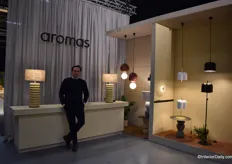 José Fornas from the Spanish lighting company Aromas. They work with different coloured glass and sorts of stone, like marble as well.