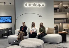 The Portuguese brand Domkapa made its debut as an exhibitor in Milan. From left to right: Anna, Beatrice, and Anastasia.