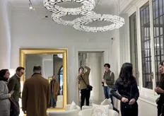 Glimpse at the showroom of Versace Home in the city.