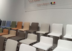 Perfecta also showcased these chairs for the contract market, which are stackable and come in three sizes.