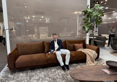 Martin Tersteeg proudly posed as the Fez sofa model from Cartel Living was nominated for the Balthazar Awards.