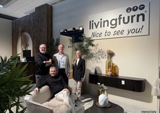 The Livingfurn team, from left to right: Dick van Maanen, Raymond Klein, Matthijs Bakker and Yasmine.