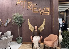 Magda Noculak, export manager and attendee at the booth of Atreve.