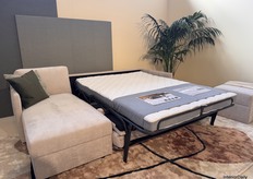 Hovden introduced and displayed the Juby, a sofabed with the thought process for contemporary, compact, and easy-to-use for smaller places.