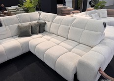 Mars Furniture introduced Sergio, a sofa that increases the seat depth by 30 cm and features an adjustable headrest across the entire couch with a single button.