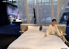 German Designer Urte Stöcklein presented her designed Paio bed for Schramm.