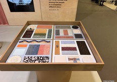 Davis' design table presented its most popular colours and fabrics.