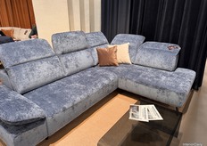 Comforteo's collection focused on functionality of the headrests of its couches.