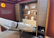 Lenart introduced a bed intergrated in a closet that opens automatically with just one press of a button.