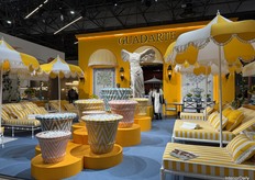 The Spanish company Guadarte showcased their latest collection of outdoor furniture, pots, parasols, and vases.