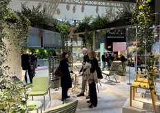 Nardi Outdoor from Italy once again created a colorful, green booth.