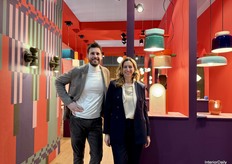 Giulio and Silvana from the Italian company Ferroluce with the latest products.