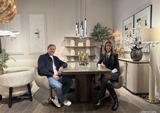 Lex and Anneroos Tiggeler from Richmond Interiors in the booth where numerous new products and collections were showcased. They were very pleased with this fair participation.