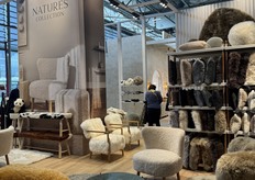 Everything was made of lambskin, from chairs to cushions and throws.