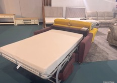 Sofa-UK's newest colourful and easy-to-use sofabed. Operative with the use of just 1 hand.