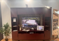 A representation of Welcome Furniture's newest modular addition of the Hong Kong Media Wall Top, available in different sizes and colours.