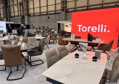 Torelli’s stand was one of the few showcasing new ceramic tables, including designs with a simple and seamless extension function.
