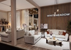 At Whitemeadow’s stand, the white color palette stands out, offering a calm and elegant living room vibe alongside its dedicated new sofa collection.