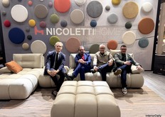 From left to right: Gianni Tucci (Managing Director), Eustachio Nicoletti (CEO), Mimmo Scarola (Senior Area Manager), and Domenico Salluce (Junior Area Manager). One of the few Italian companies attending the January Furniture Show.