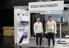 EDDA Machinery made its first attendance at imm cologne, selling machinery to manufacturers across the globe. From left to right: Azziz Muzaffer, Muhammed Ahmet Ciftci.
