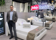 Ali Ilker Erdogan, export manager, posed in front of the Boss Ultra, which used memory foams and polymer springs for comfort.