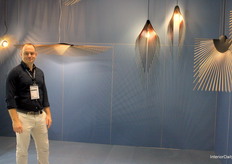 Daniel Mato exhibited with his company Loomiosa, showcasing lighting pieces with sculptural designs.