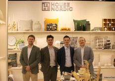 From left to right: Nicolai Skall, Kristian Sandvej Tarillon, Johan Chur, and Rasmus Andersen at the House Nordic booth.