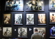 At the Cadraven booth, every wall was covered with designs, ranging from cars to lifelike human figures.