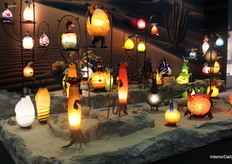 A bright and colorful display showcased Glassstudio Borowski’s new glasswork collection.