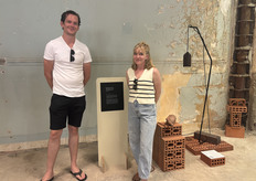 Wayst is an experimental collection that demonstrates the design potential of overlooked resources. The pieces, which include a pendant lamp and a side table, are made from discarded rubble collected by Alkaline’s founder, Chelsea Makin (right), and her husband, Andrew (left).