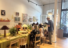 The opening event of Pedersen + Lennard where they invited visitors to explore with materials and crafts to mark the launch of the Atlas Lamp.