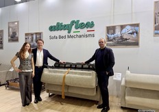 Carina, Graziano, Michele from the Italian company altaflex that produces sofa bed mechanisms.