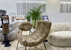 This armchair was one of the highlights at the Polak Meble booth, with a seat that can be shifted left or right, changing the chair’s functionality.