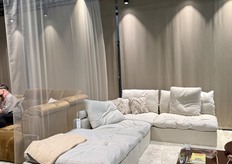 This relaxed, comfortable sofa was also popular with visitors.