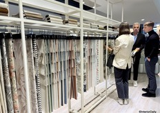 A glimpse inside Elastron’s stand, where visitors learned about the newest fabrics.