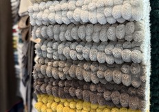 There was plenty of boucle and similar fabrics, soft and inviting to touch. This is part of Siton Fabrics’ new collection.