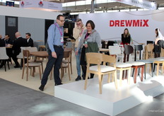 Sales representatives at Drewmix engaged visitors while presenting the brand’s latest 2025/2026 collections.
