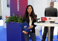 Agnieszka represented Ambro Express, standing by the booth’s miniature truck as a symbol of the brand’s efficient transport services.