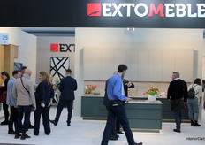 The busy stand of Exto Meble was filled to the brim with exhibitors and visitors, a single photo only hints at the lively atmosphere.