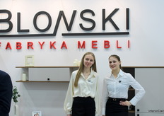 At Blonski Fabryka Mebli’s stand, Aleksandra welcomed visitors