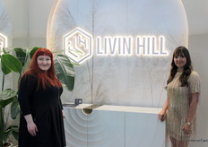 Representing Livin Hill, Karolina Conact and Joanna engaged with attendees at the brand’s Meble Polska booth.