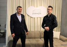 Representing Przewpol, Michael (left) and Krysztof engaged with attendees at the booth.